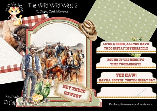The Wild Wild West 2 XL Shaped Card Kit