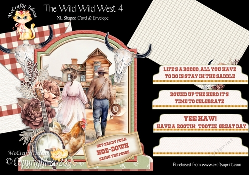 The Wild Wild West 4 XL Shaped Card Kit