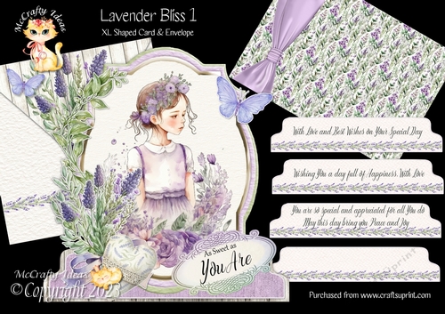 Lavender Bliss 1 XL Shaped Card Kit