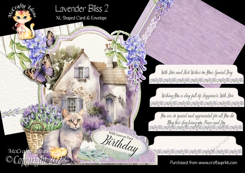 Lavender Bliss 2 XL Shaped Card Kit