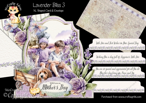 Lavender Bliss 3 XL Shaped Card Kit
