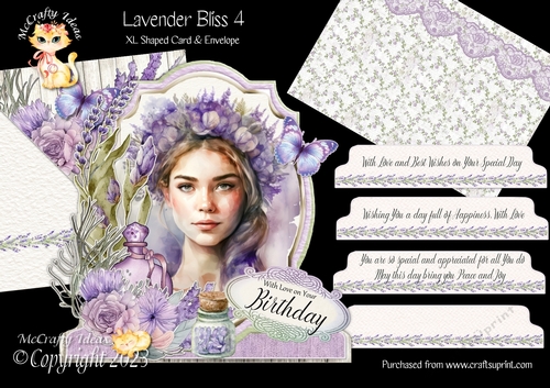 Lavender Bliss 4 XL Shaped Card Kit