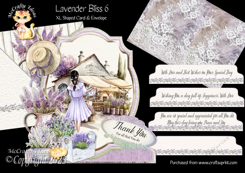 Lavender Bliss 6 XL Shaped Card Kit