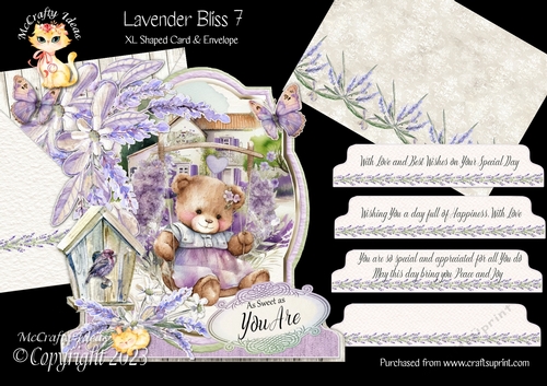 Lavender Bliss 7 XL Shaped Card Kit