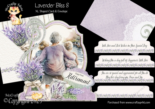 Lavender Bliss 8 XL Shaped Card Kit