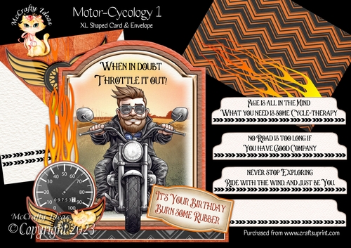 Motor-cycology 1 XL Shaped Card Kit