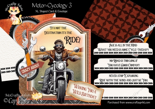 Motor-cycology 3 XL Shaped Card Kit