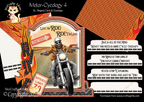 Motor-cycology 4 XL Shaped Card Kit