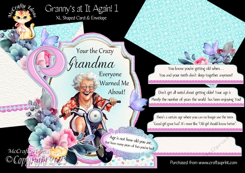 Grannys at it Again 1 XL Shaped Card Kit
