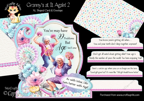 Grannys at it Again 2 XL Shaped Card Kit