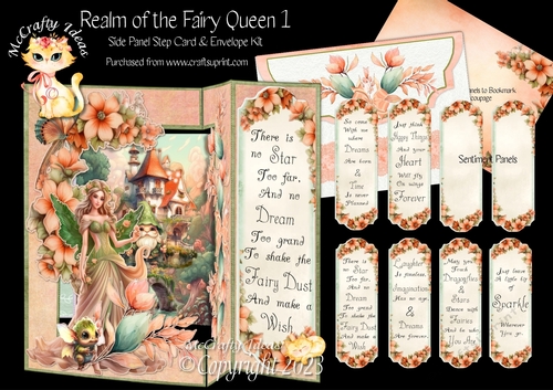 Realm of the Fairy Queen 1 - Side Panel Step Card & Envelope Kit
