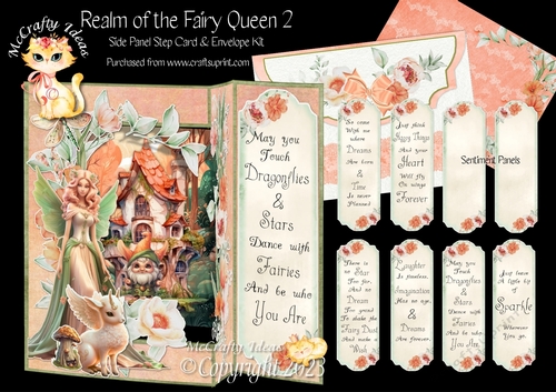 Realm of the Fairy Queen 2 - Side Panel Step Card & Envelope Kit