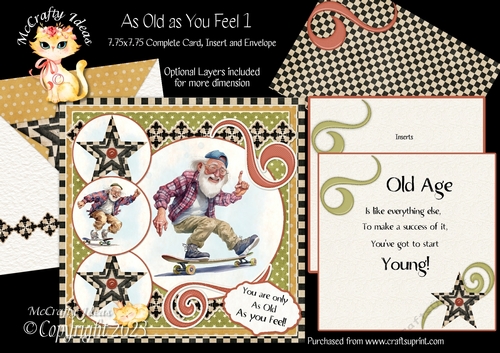 As Old as You Feel 1  7.75x7.75 Simply Cards 