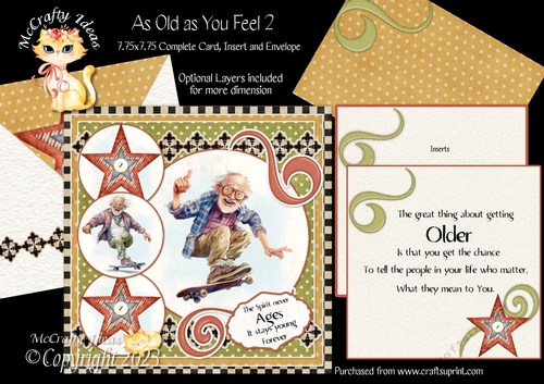 As Old as You Feel 2  7.75x7.75 Simply Cards 