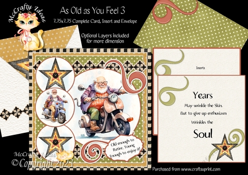 As Old as You Feel 3  7.75x7.75 Simply Cards 