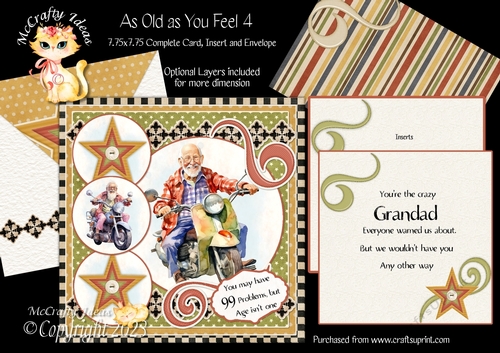 As Old as You Feel 4  7.75x7.75 Simply Cards 