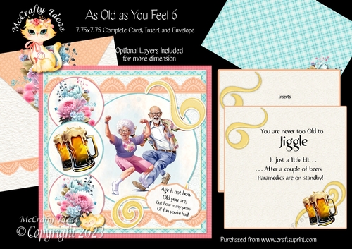 As Old as You Feel 6  7.75x7.75 Simply Cards 