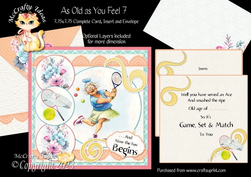 As Old as You Feel 7  7.75x7.75 Simply Cards 