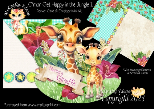 Cmon Get Happy in the Jungle 1 Rocker Card