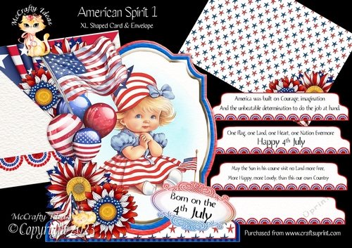 American Spirit 1 XL Shaped Card Kit