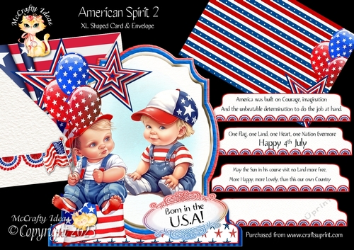 American Spirit 2 XL Shaped Card Kit