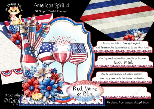 American Spirit 4 XL Shaped Card Kit