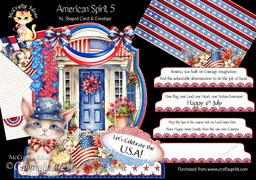 American Spirit 5 XL Shaped Card Kit
