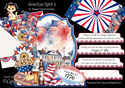American Spirit 6 XL Shaped Card Kit