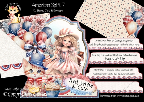 American Spirit 7 XL Shaped Card Kit