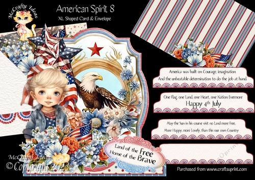 American Spirit 8 XL Shaped Card Kit