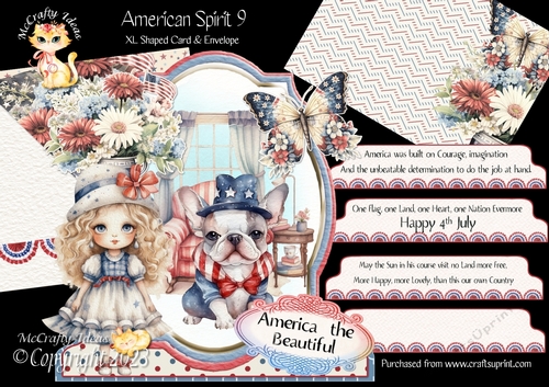 American Spirit 9 XL Shaped Card Kit