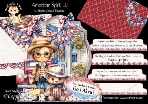 American Spirit 10 XL Shaped Card Kit