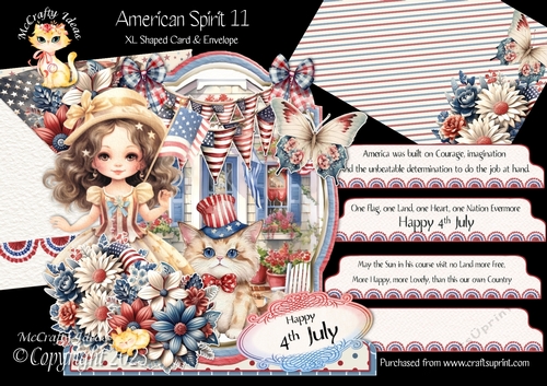 American Spirit 11 XL Shaped Card Kit