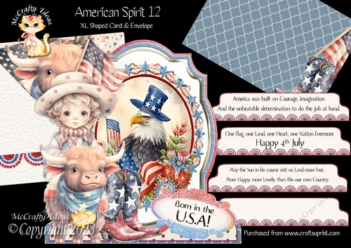 American Spirit 12 XL Shaped Card Kit
