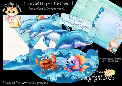 Cmon Get Happy in the Ocean 1 Rocker Card