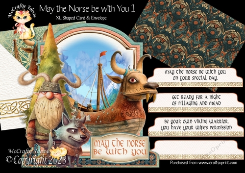 May the Norse be with You 1 XL Shaped Card Kit