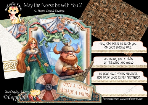 May the Norse be with You 2 XL Shaped Card Kit