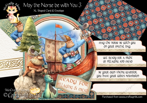 May the Norse be with You 3 XL Shaped Card Kit