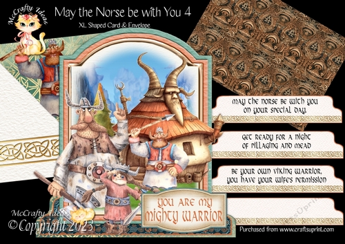 May the Norse be with You 4 XL Shaped Card Kit
