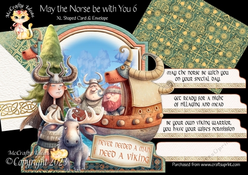 May the Norse be with You 6 XL Shaped Card Kit