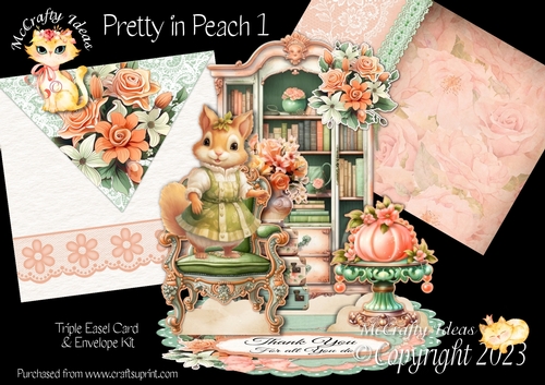 Pretty in Peach 1 Triple Easel
