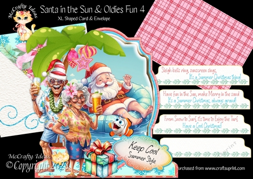 Santa in the Sun & Oldies Fun 4 XL Shaped Card Kit