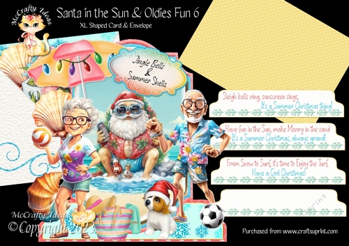 Santa in the Sun & Oldies Fun 6 XL Shaped Card Kit