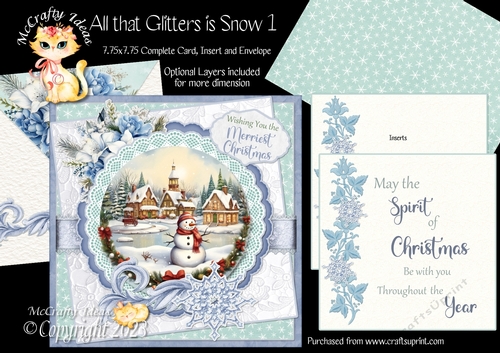 All that Glitters is Snow 1  7.75x7.75 Simply Cards 