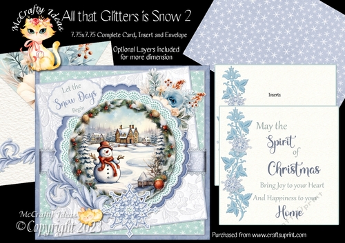 All that Glitters is Snow 2  7.75x7.75 Simply Cards 