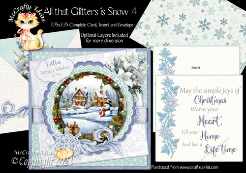 All that Glitters is Snow 4  7.75x7.75 Simply Cards 