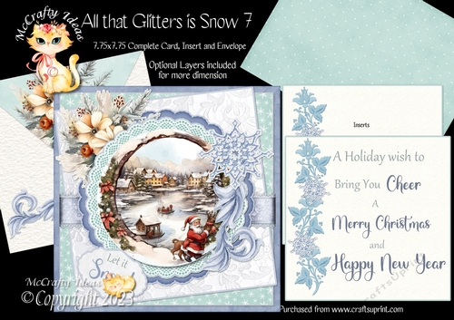 All that Glitters is Snow 7  7.75x7.75 Simply Cards 