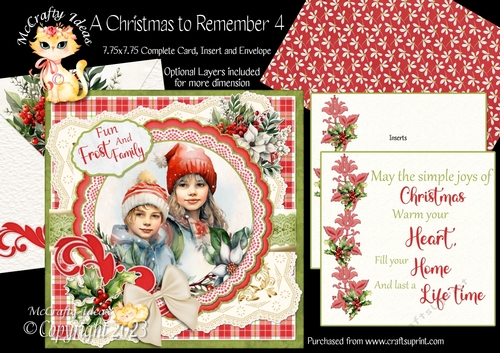 A Christmas to Remember 4  7.75x7.75 Simply Cards 
