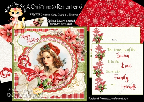 A Christmas to Remember 6  7.75x7.75 Simply Cards 