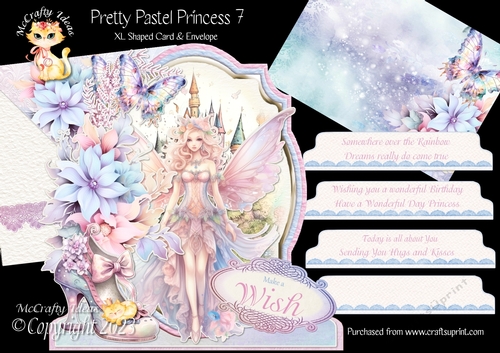 Pretty Pastel Princess 7 XL Shaped Card Kit